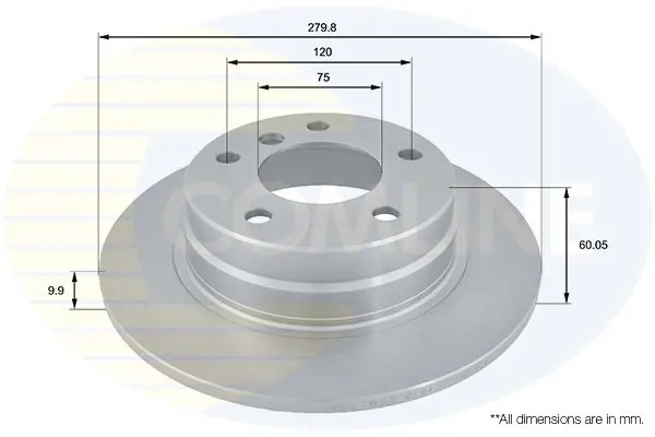 Handler.Part Brake disc COMLINE ADC1706 1