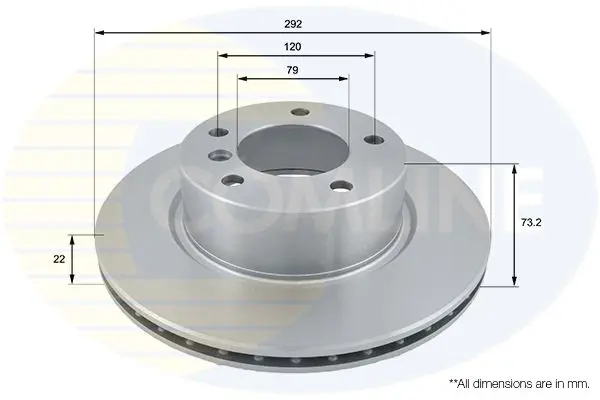 Handler.Part Brake disc COMLINE ADC1717V 1