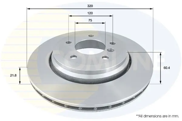 Handler.Part Brake disc COMLINE ADC1725V 1