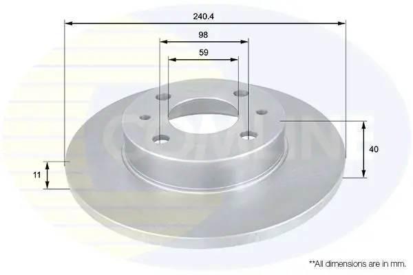 Handler.Part Brake disc COMLINE ADC1801 1