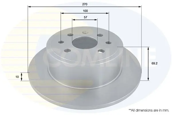 Handler.Part Brake disc COMLINE ADC1104 1