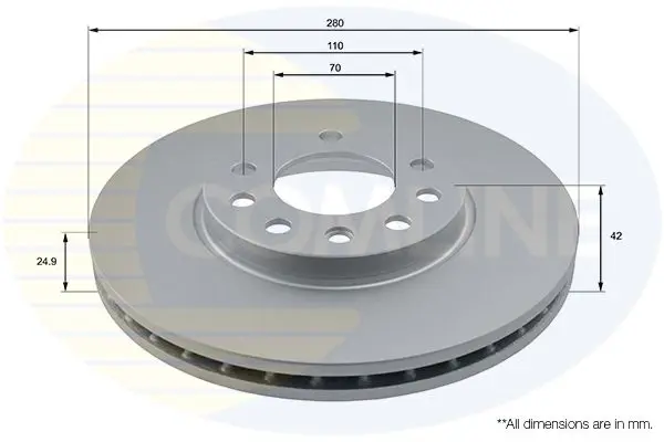 Handler.Part Brake disc COMLINE ADC1113V 1