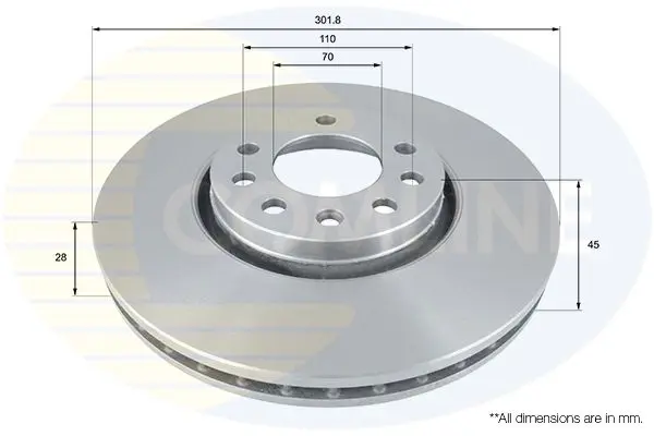 Handler.Part Brake disc COMLINE ADC1115V 1