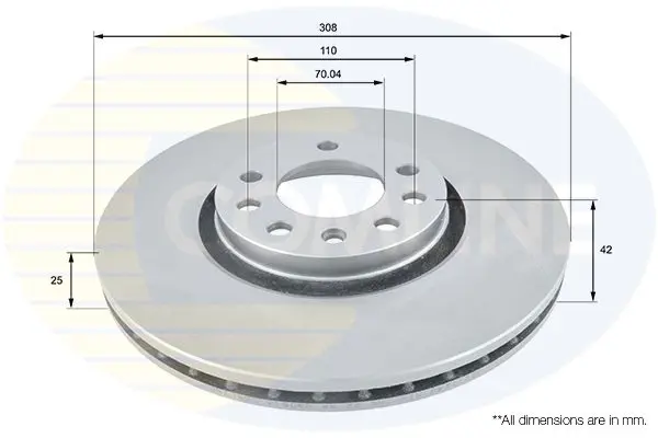 Handler.Part Brake disc COMLINE ADC1124V 1