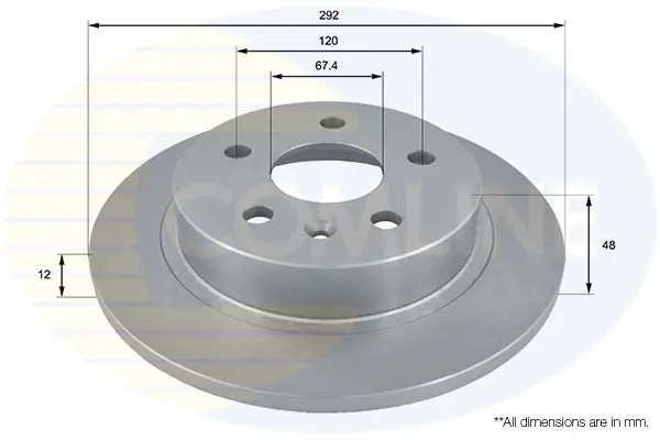 Handler.Part Brake disc COMLINE ADC1145 1