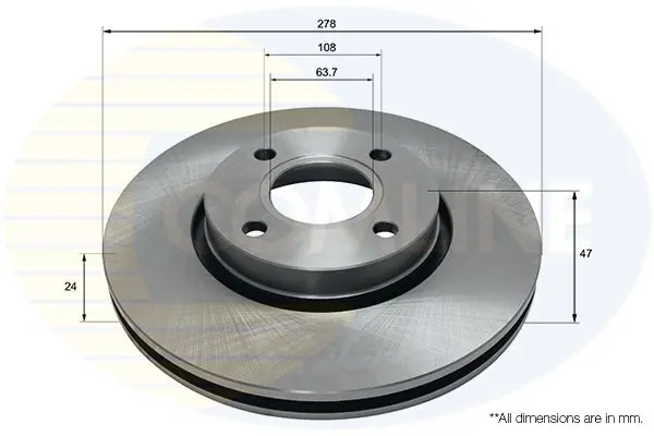 Handler.Part Brake disc COMLINE ADC1218V 1