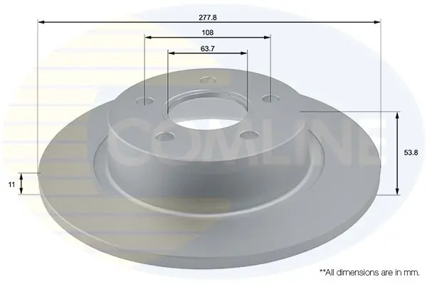 Handler.Part Brake disc COMLINE ADC1226 1