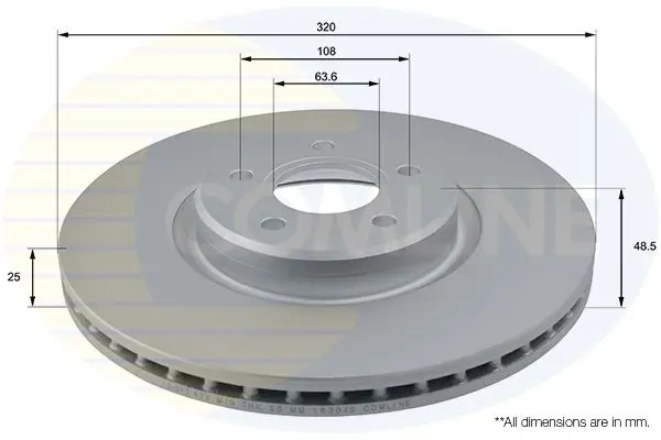 Handler.Part Brake disc COMLINE ADC1242V 1