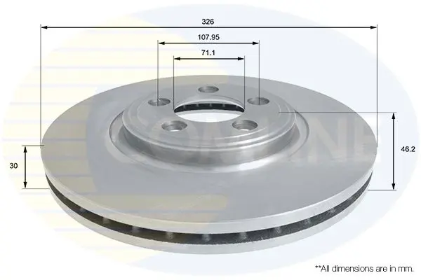 Handler.Part Brake disc COMLINE ADC1245V 1