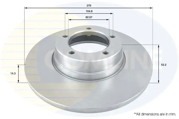 Handler.Part Brake disc COMLINE ADC1314 1