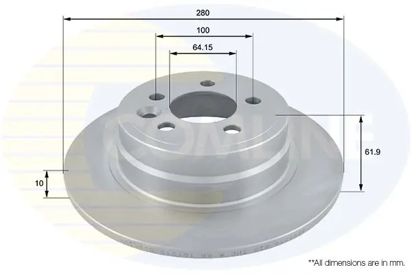 Handler.Part Brake disc COMLINE ADC1319 1