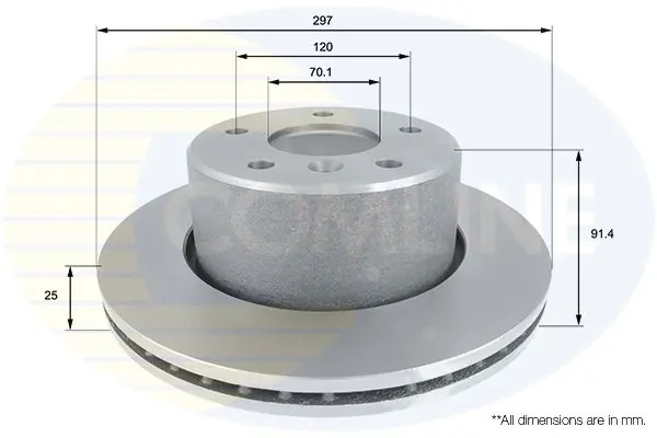 Handler.Part Brake disc COMLINE ADC1320V 1