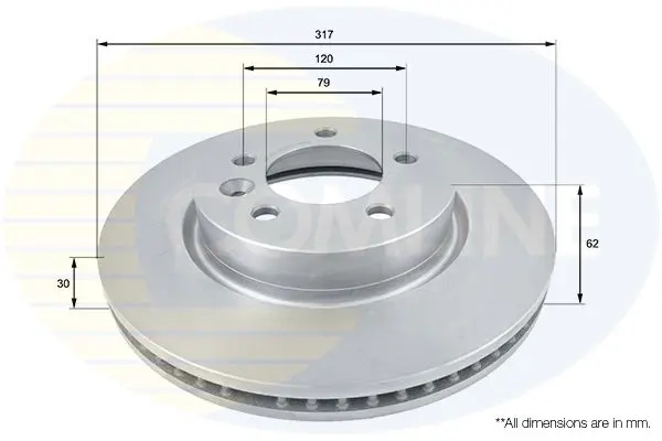 Handler.Part Brake disc COMLINE ADC1321V 1