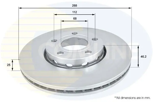 Handler.Part Brake disc COMLINE ADC1417V 1