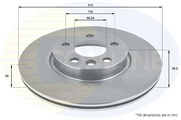 Handler.Part Brake disc COMLINE ADC1441V 1