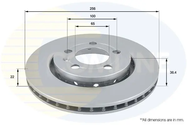 Handler.Part Brake disc COMLINE ADC1447V 1