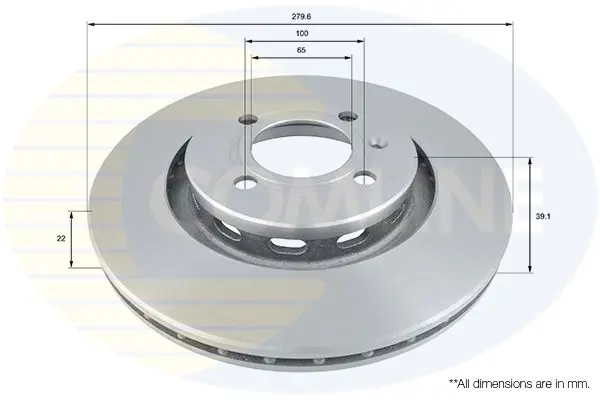 Handler.Part Brake disc COMLINE ADC1462V 1