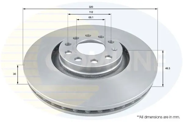 Handler.Part Brake disc COMLINE ADC1473V 1