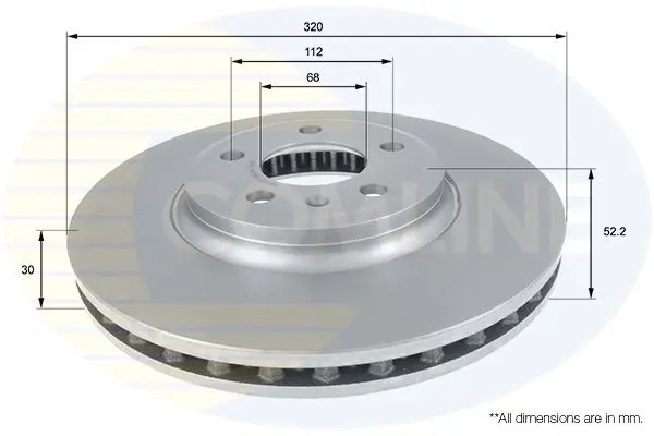 Handler.Part Brake disc COMLINE ADC1477V 1