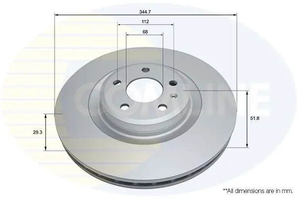 Handler.Part Brake disc COMLINE ADC1479V 1