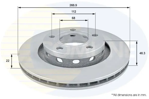 Handler.Part Brake disc COMLINE ADC1481V 1