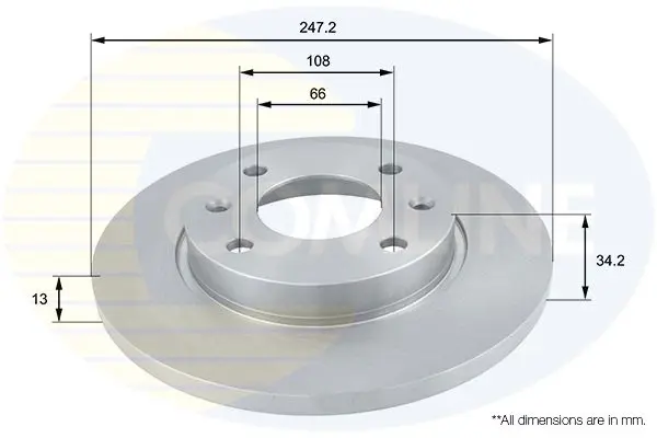 Handler.Part Brake disc COMLINE ADC1508 1