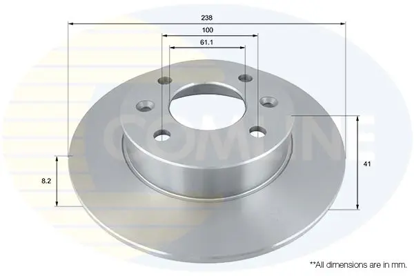 Handler.Part Brake disc COMLINE ADC1515 1