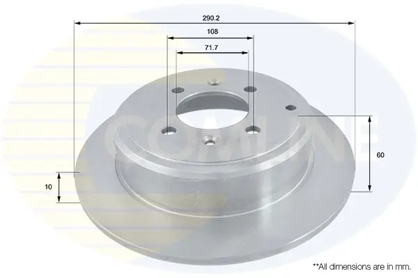 Handler.Part Brake disc COMLINE ADC1524 1