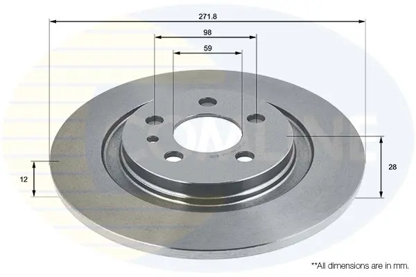 Handler.Part Brake disc COMLINE ADC1547 1