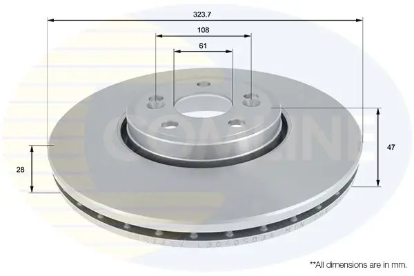 Handler.Part Brake disc COMLINE ADC1553V 1