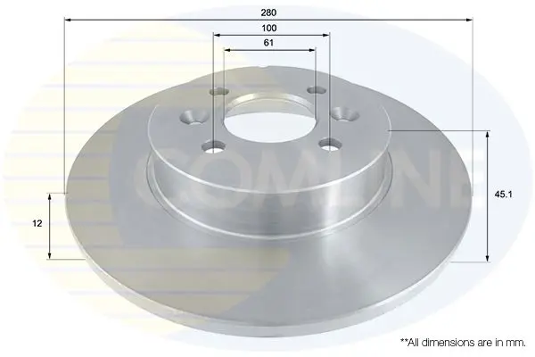 Handler.Part Brake disc COMLINE ADC1569 1