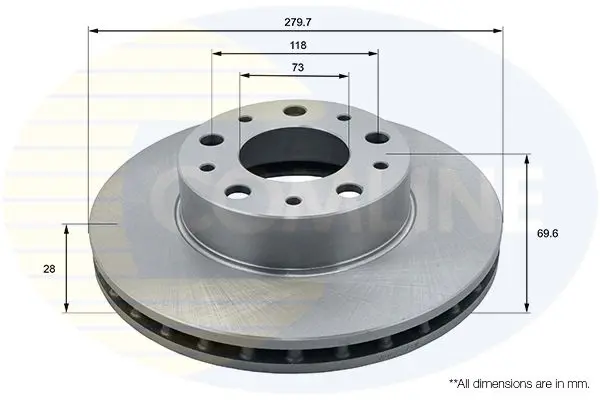 Handler.Part Brake disc COMLINE ADC1571V 1