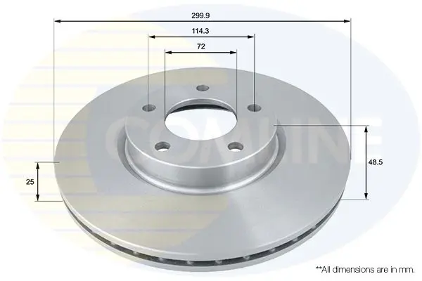 Handler.Part Brake disc COMLINE ADC0447V 1