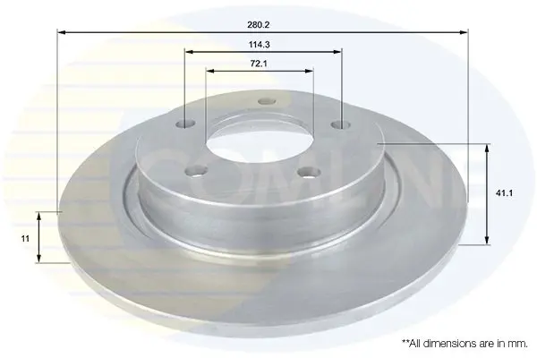 Handler.Part Brake disc COMLINE ADC0449 1