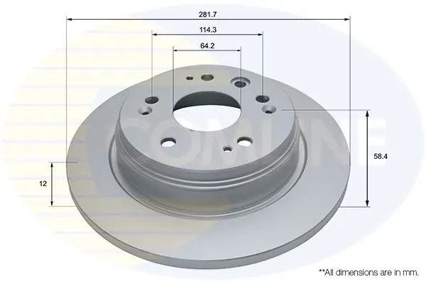 Handler.Part Brake disc COMLINE ADC0545 1