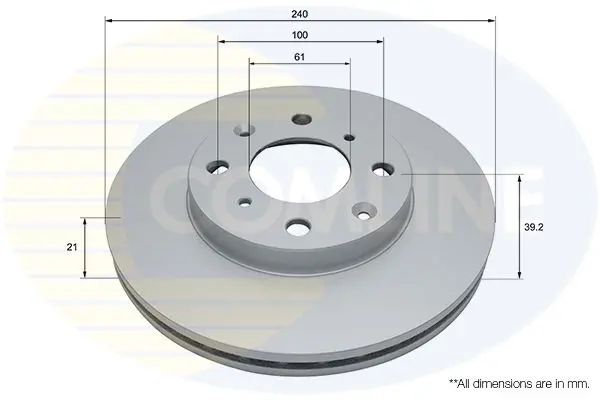 Handler.Part Brake disc COMLINE ADC0546V 1