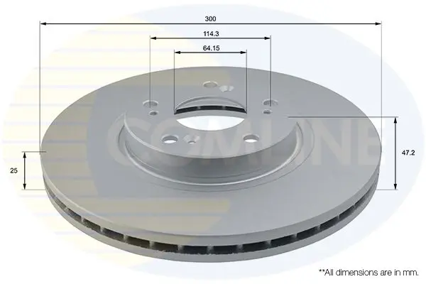 Handler.Part Brake disc COMLINE ADC0552V 1