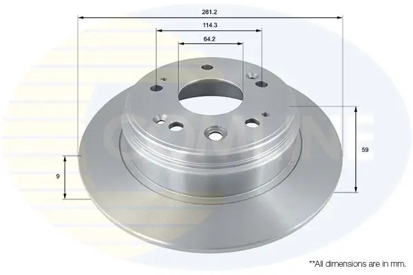 Handler.Part Brake disc COMLINE ADC0562 1