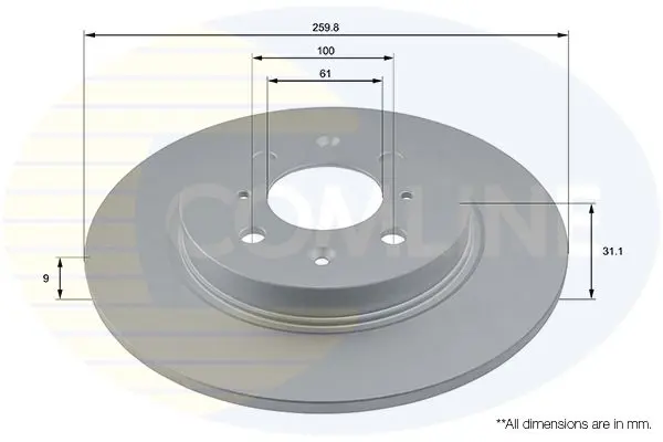 Handler.Part Brake disc COMLINE ADC0570 1