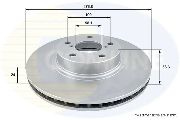 Handler.Part Brake disc COMLINE ADC0811V 1