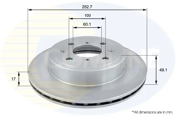 Handler.Part Brake disc COMLINE ADC0920V 1