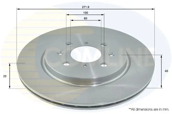 Handler.Part Brake disc COMLINE ADC0936V 1