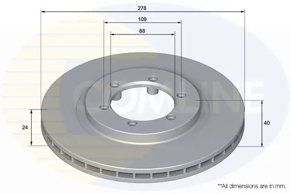 Handler.Part Brake disc COMLINE ADC1015V 1