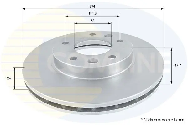 Handler.Part Brake disc COMLINE ADC1018V 1