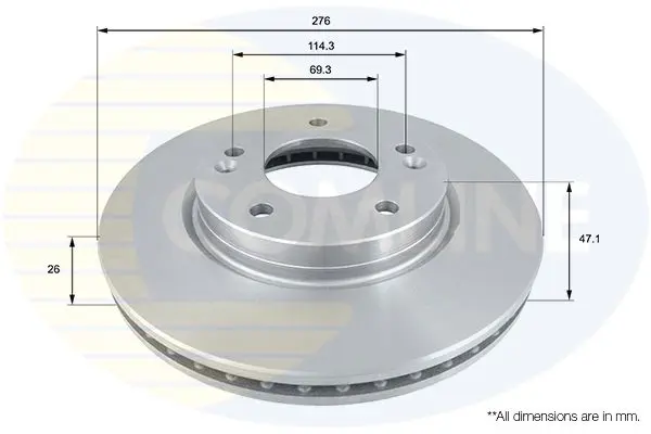 Handler.Part Brake disc COMLINE ADC1031V 1