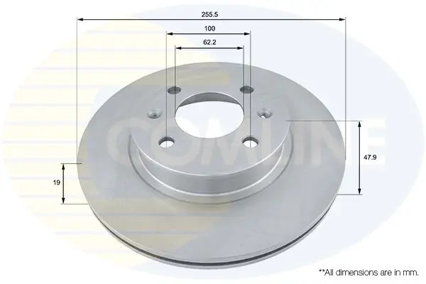 Handler.Part Brake disc COMLINE ADC1043V 1