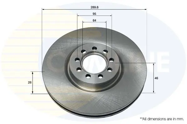 Handler.Part Brake disc COMLINE ADC9088V 1