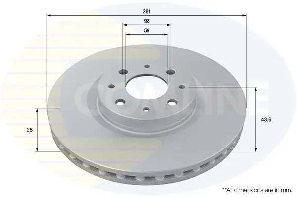 Handler.Part Brake disc COMLINE ADC1814V 1