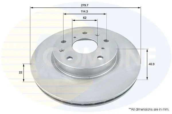 Handler.Part Brake disc COMLINE ADC1830V 1