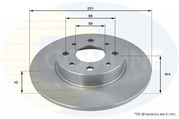 Handler.Part Brake disc COMLINE ADC1835 1